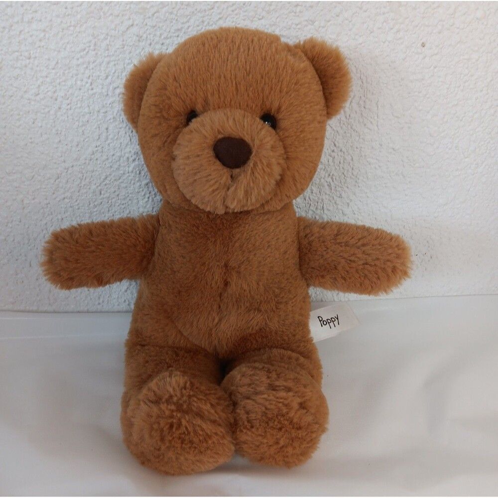 Aurora Poppy Silky Soft Tan Bear Plush No Flower Stuffed Animal Toy